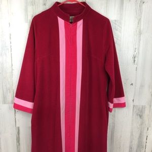 Vanity Fair Red and Pink Robe